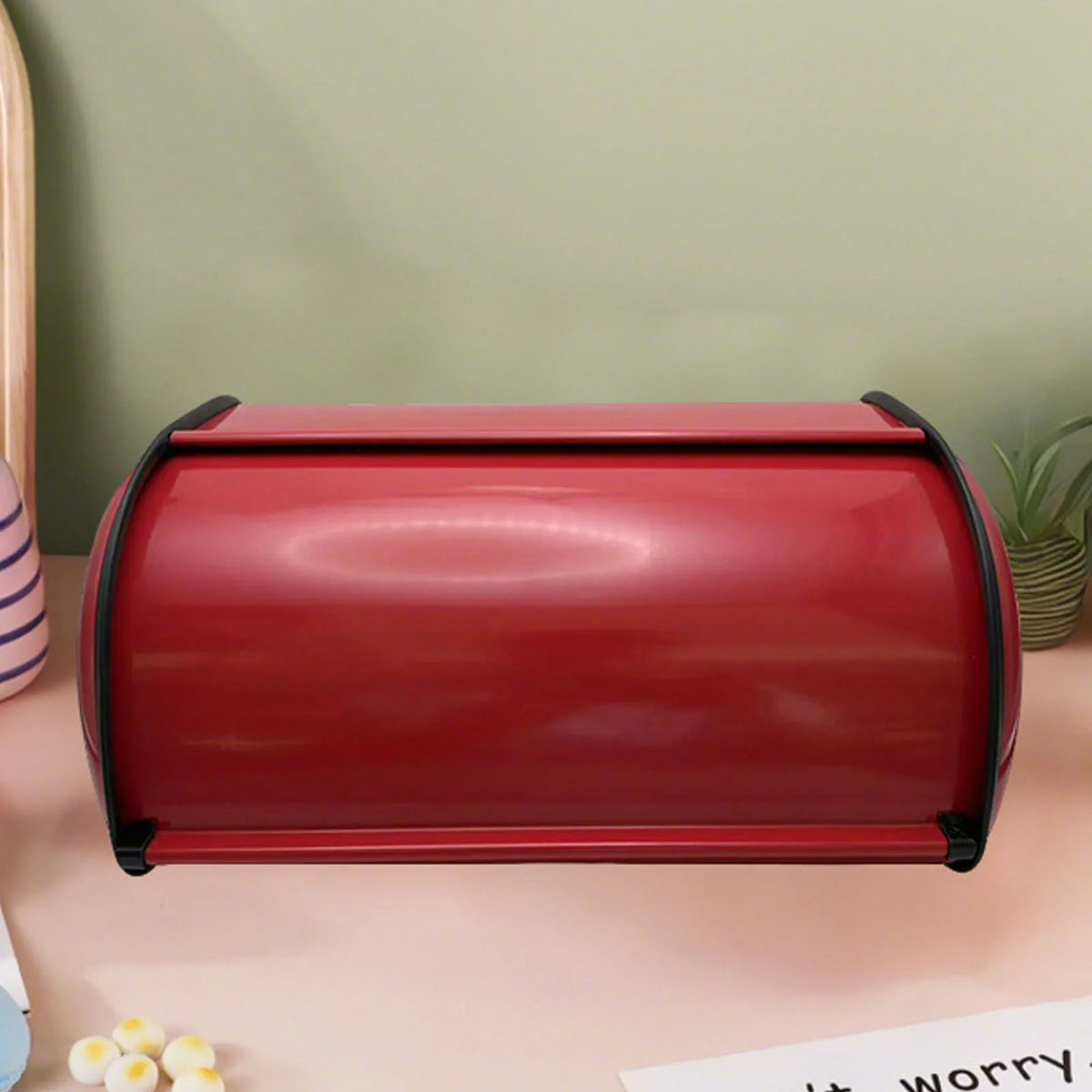 Metal Bread Holder Roll Top Bread Box Iron