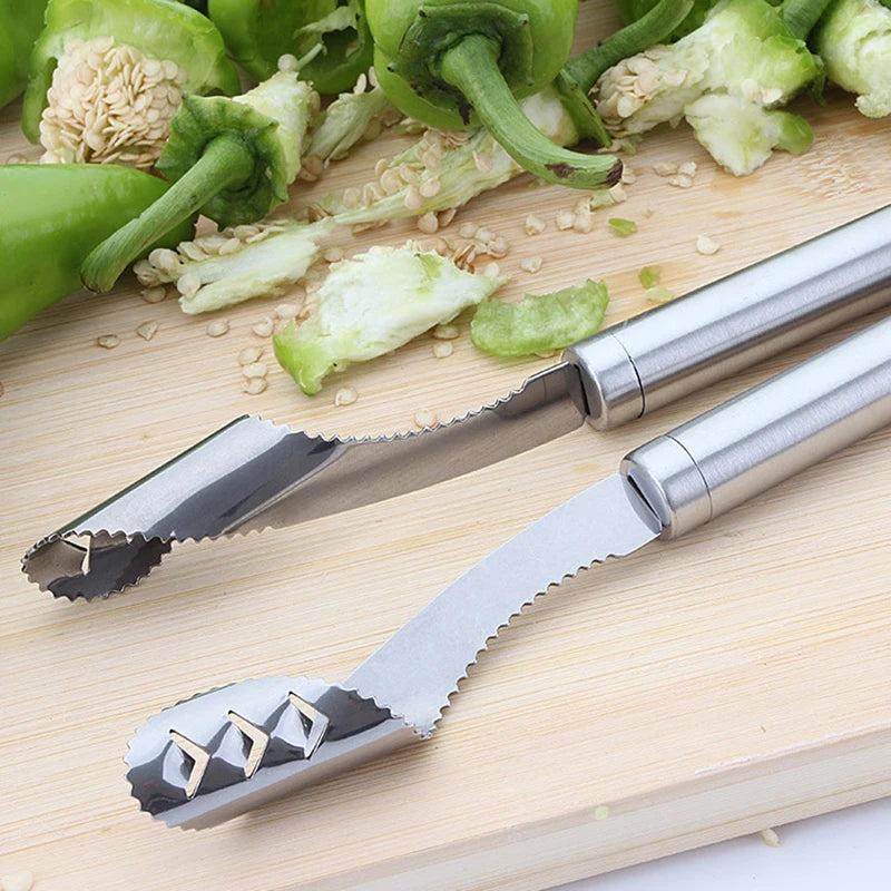 1pcs Vegetable Fruit Coring Pepper Tomato Slicer Edge