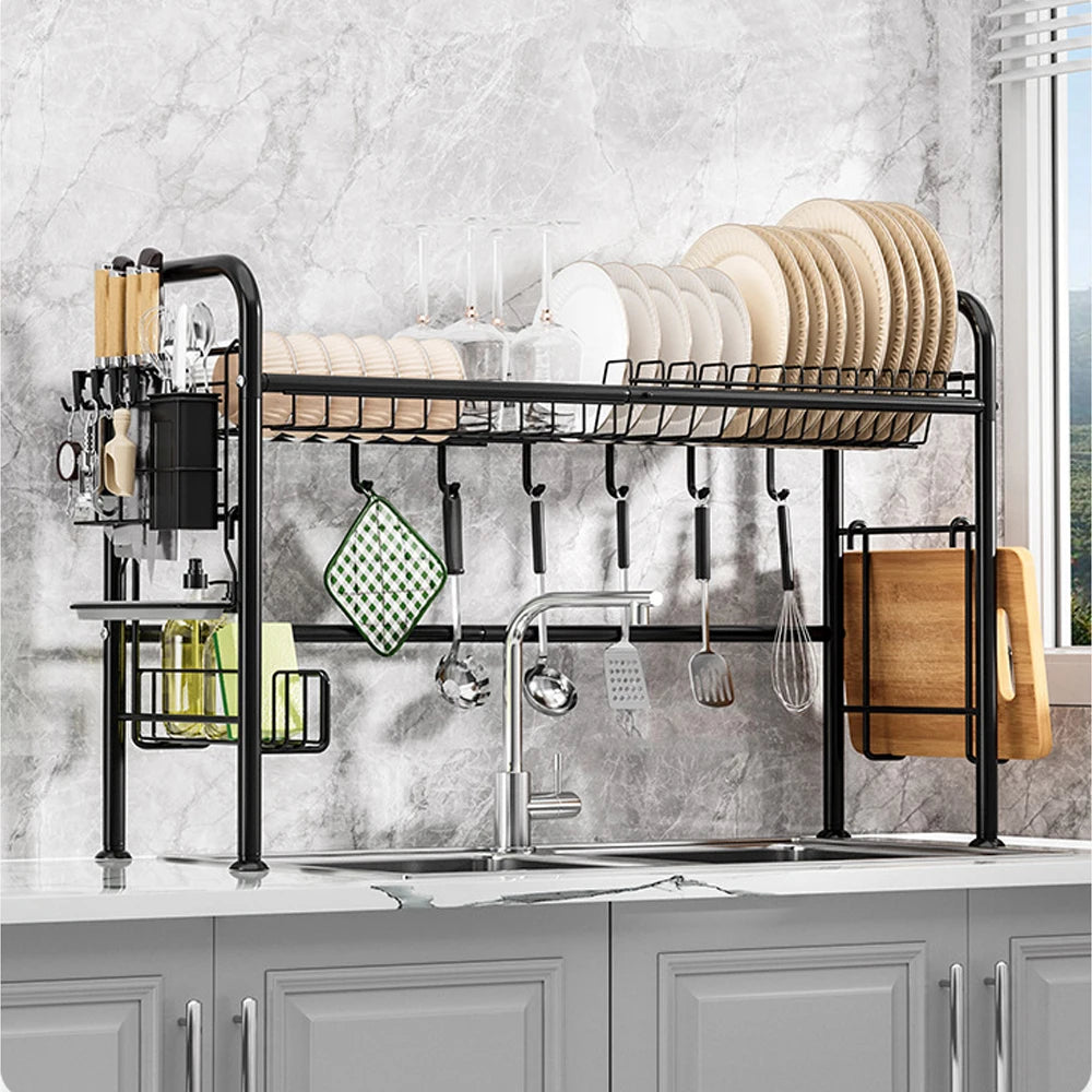 Over Sink Dish Drying Rack 2-Tier Dish Rack