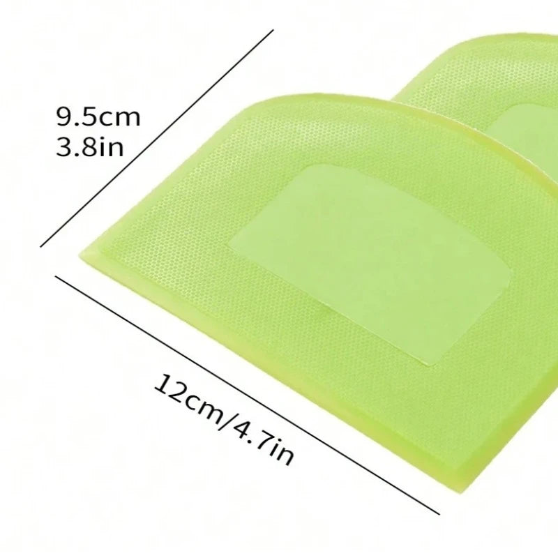 2pcs Dough Scraper Bowl Food-Safe Plastic Dough Cutter