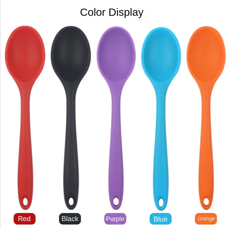 Silicone Spoon Integrated Rice Spoon Multicolor Silica Gel