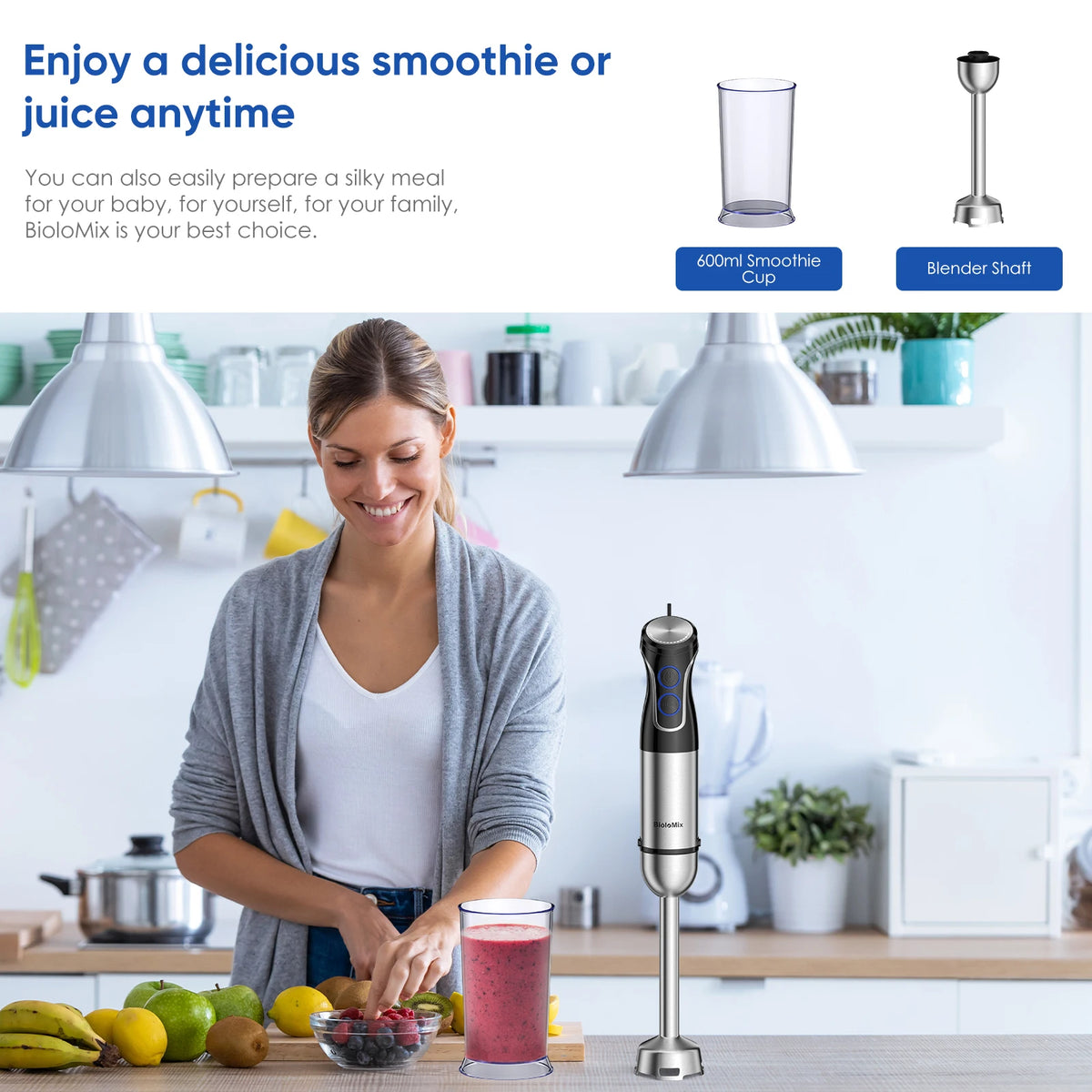 Biolomix In Immersion Hand Blender 1500w Blender 304