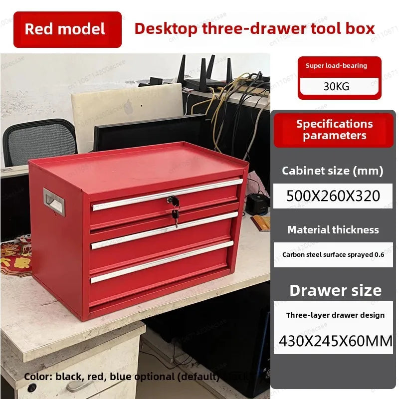 Three Layer Desktop Toolbox File Cabinet Storage Box