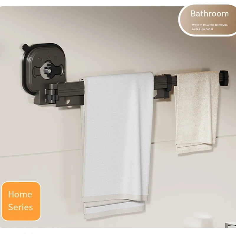 Foldable Clothes Drying Rack Non-Porous Suction Cup Stainless