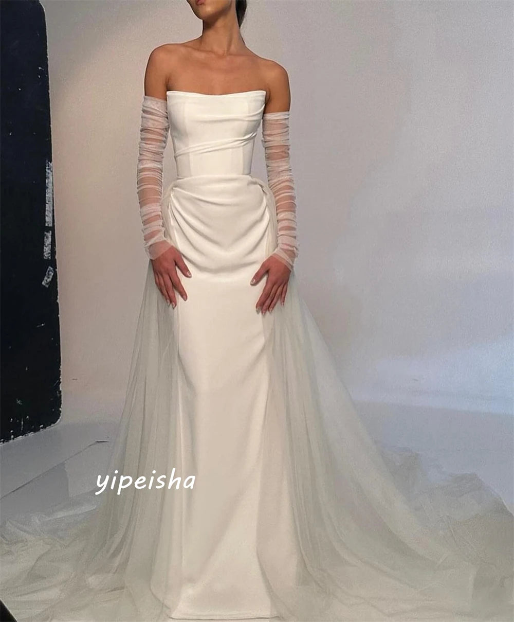 Customized Elegant Prom Available Strapless Ball Gown Party