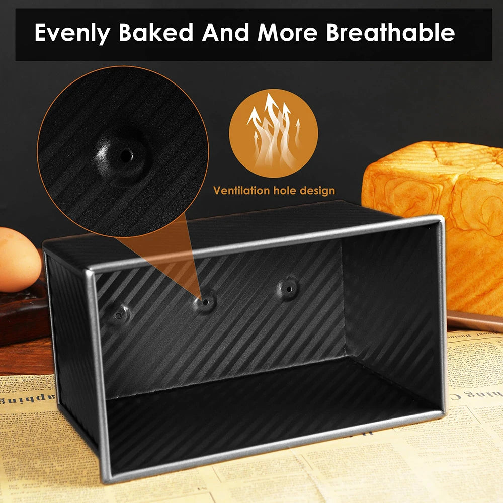Long Pullman Loaf Pan Lid Non-Stick Carbon Steel