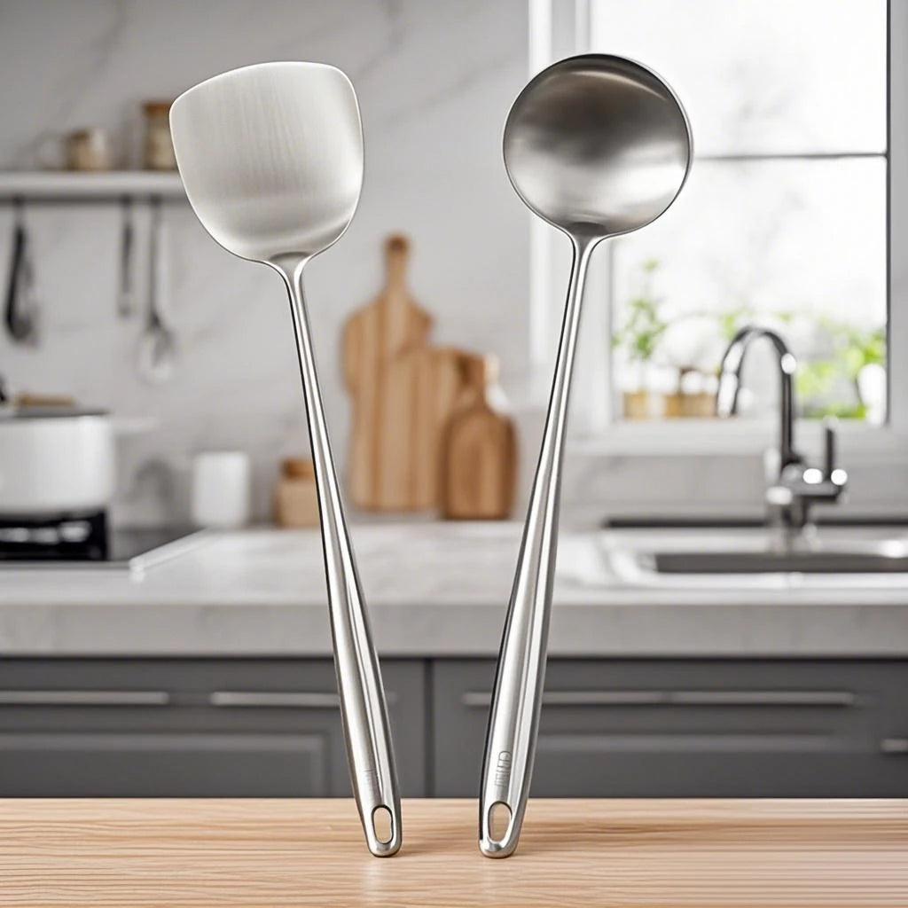 Utensils Food Stainless Steel Wok Spatula Ladle Skimmer