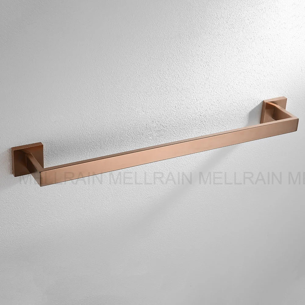 Brushed Rose Gold Bathroom Hardware Square Bath Toilet