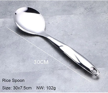1/6pcs Stainless Steel Cooking Utensils Heat-Resistant Handle -