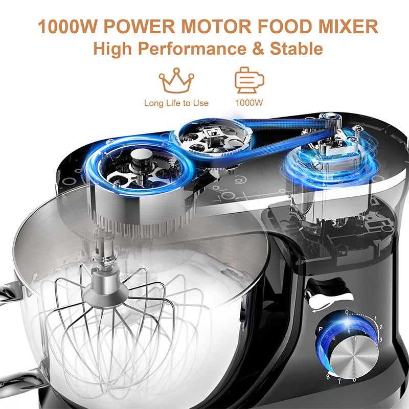 Powerful Stand Mixer Electric Blender Desktop Egg Whisk