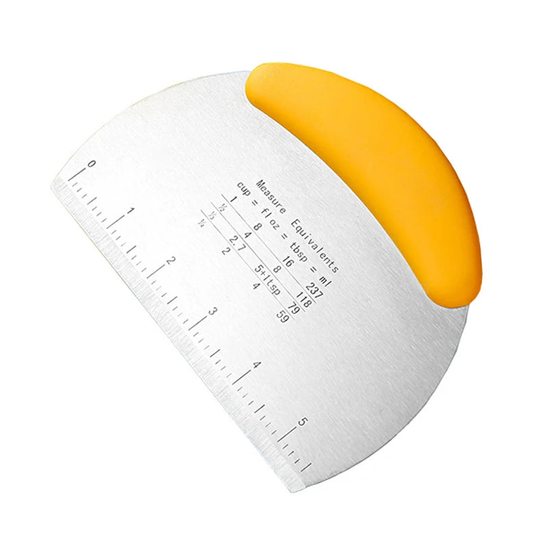 Dough Scraper Stainless Steel Pastry Dough Cutter Semicircular