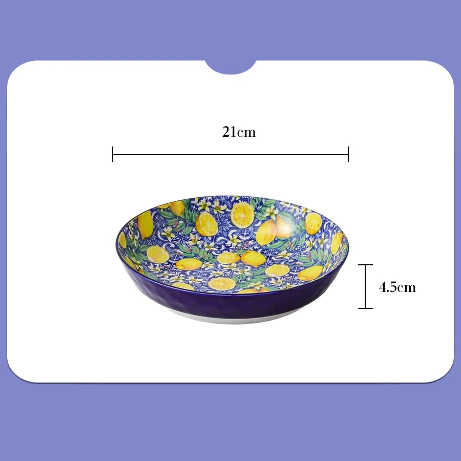 1pc Ceramic Tableware Bohemian Style Retro Tableware Creative