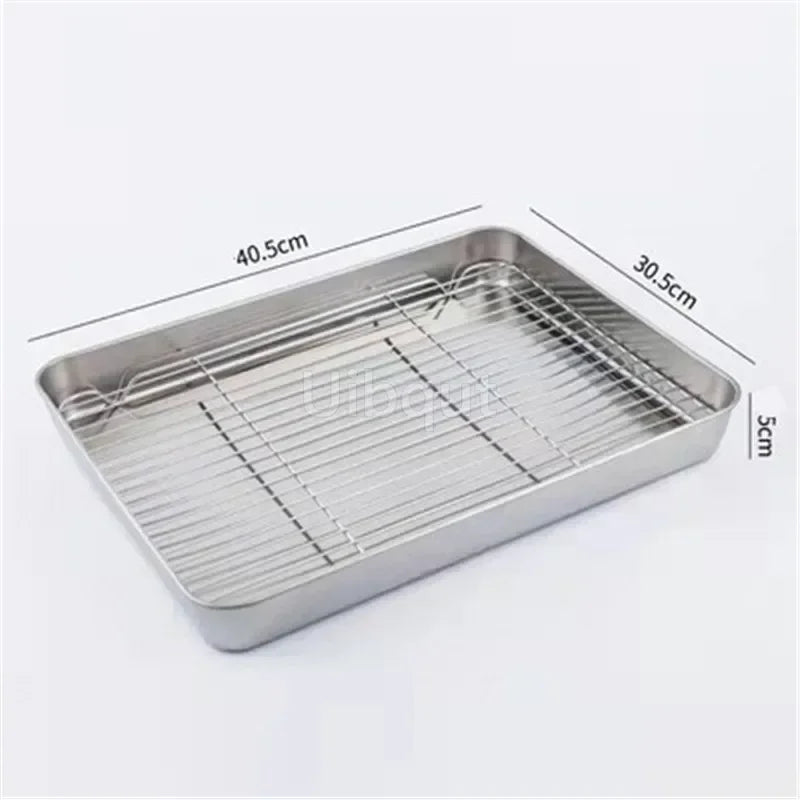 304 Stainless Steel Baking Tray Plate Bbq Tray