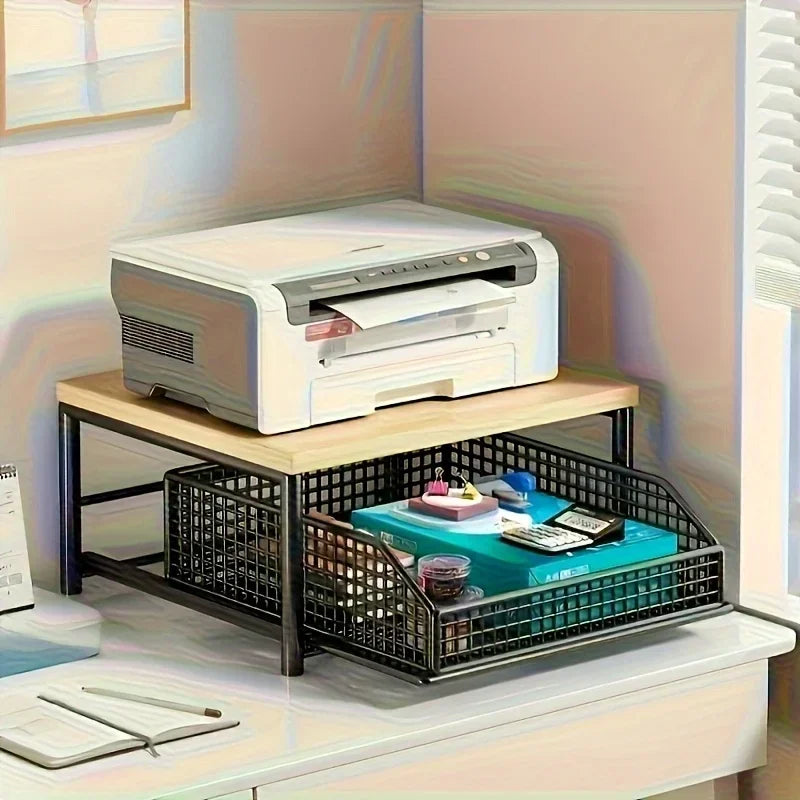 Space-Saving Countertop Organizer Made Of Sturdy Hardwood Drawer