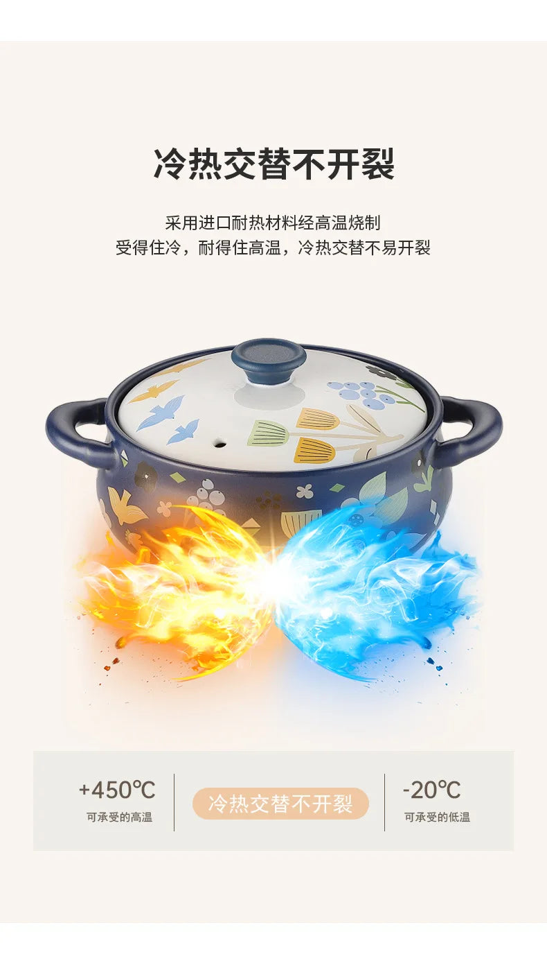 Korean Ceramic Casserole Creative Drum-Shaped Stew Pot Spodumene