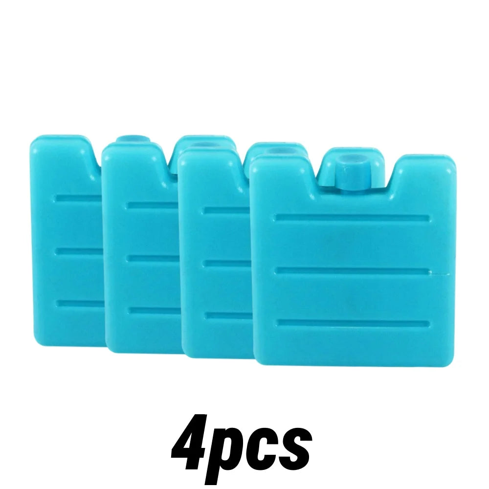 1/8pc Reusable Gel Ice Blocks Cooler Bag Stackable