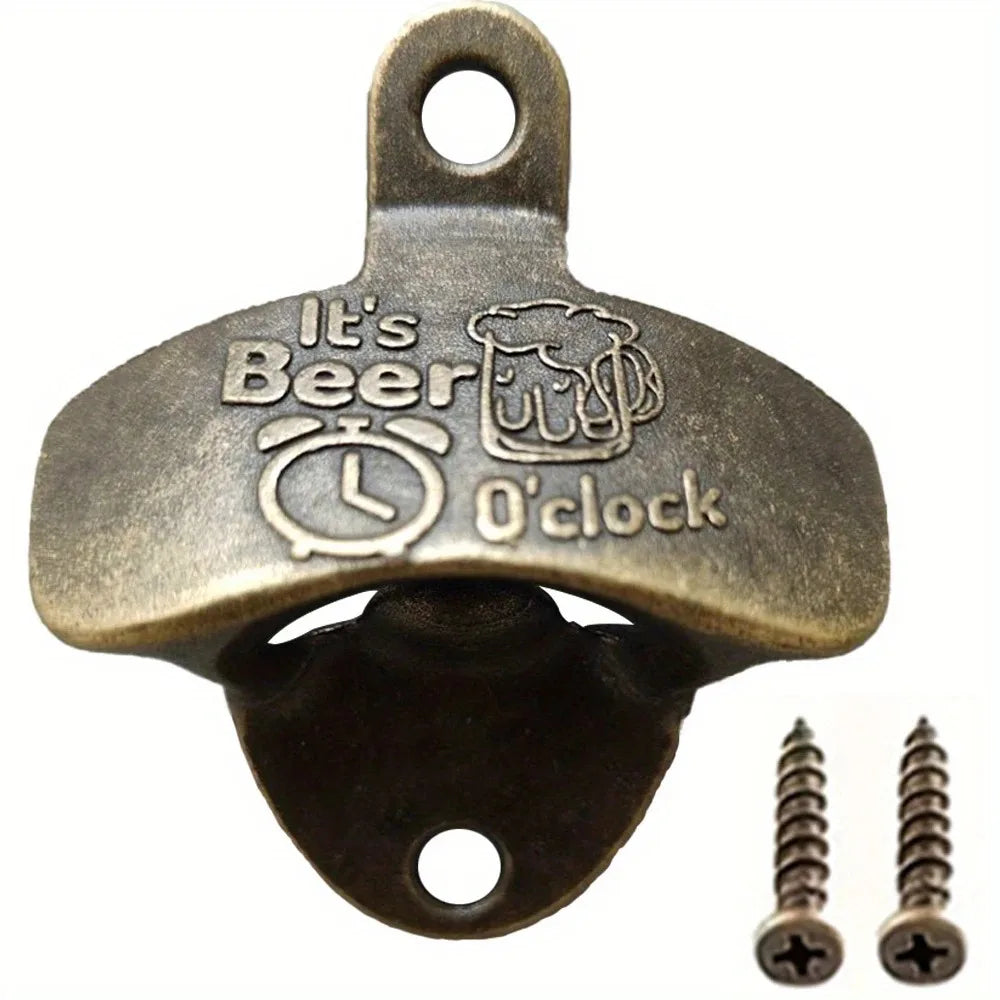 1pc It Beer Clock Bottle Opener Wall Mounted