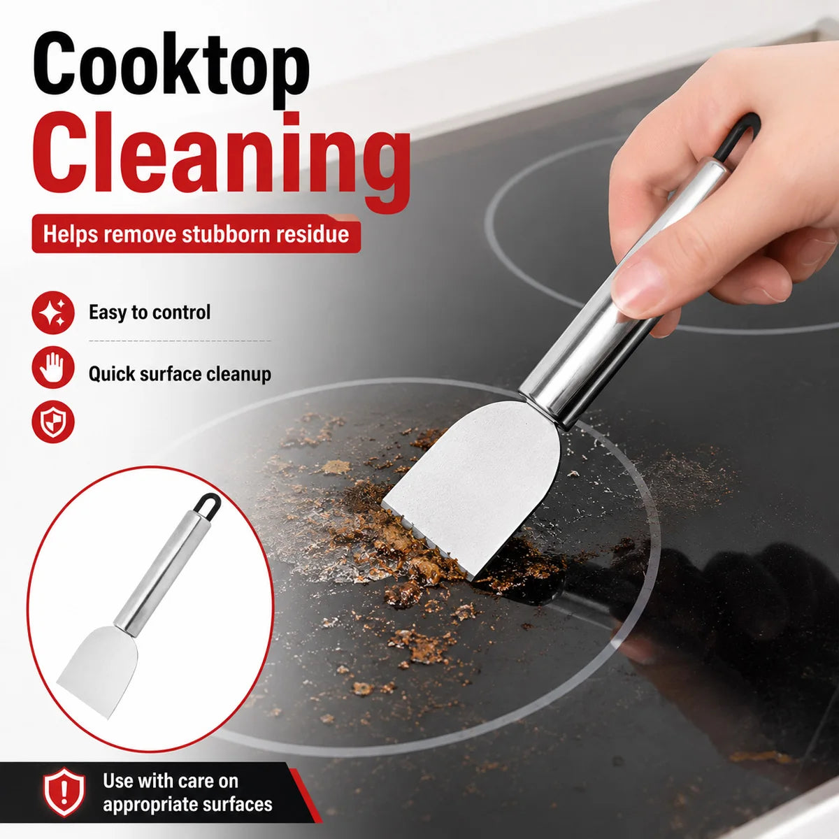 Pinmoap Metal Cleaning Scraper Small Shovel Stainless Steel