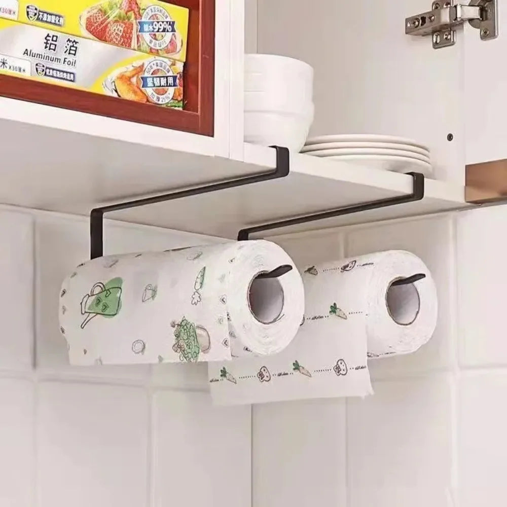 Space Saving Under Cabinet Paper Towel Holder No
