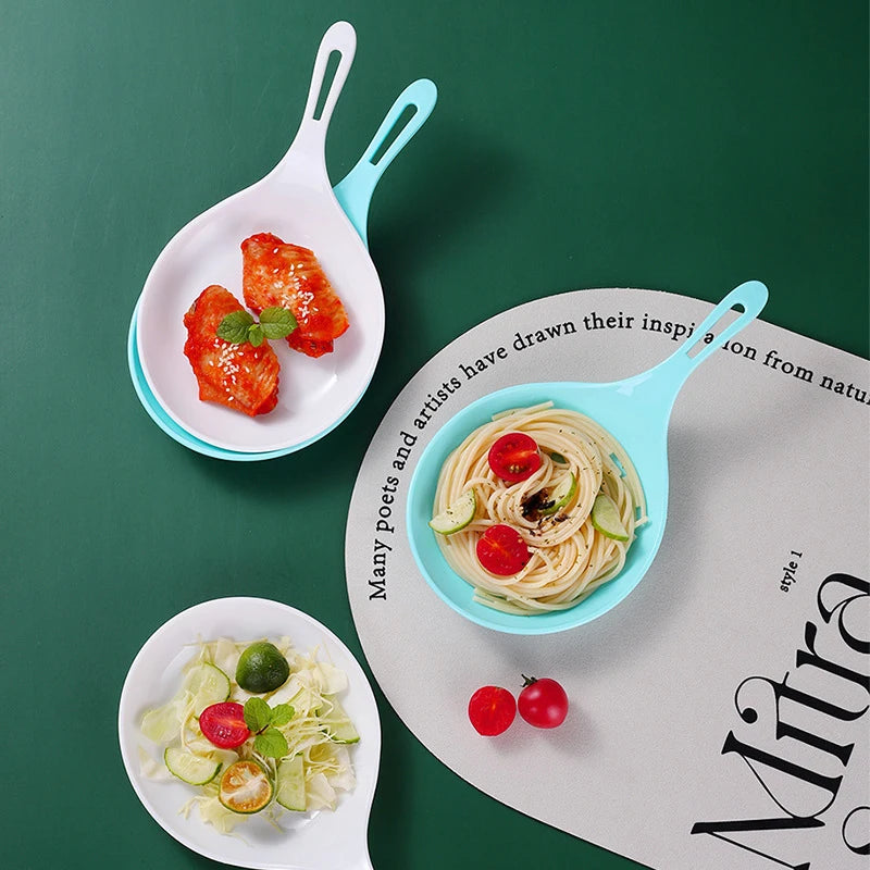 Korean Handheld Dish Fashion White Handle Large Spoon