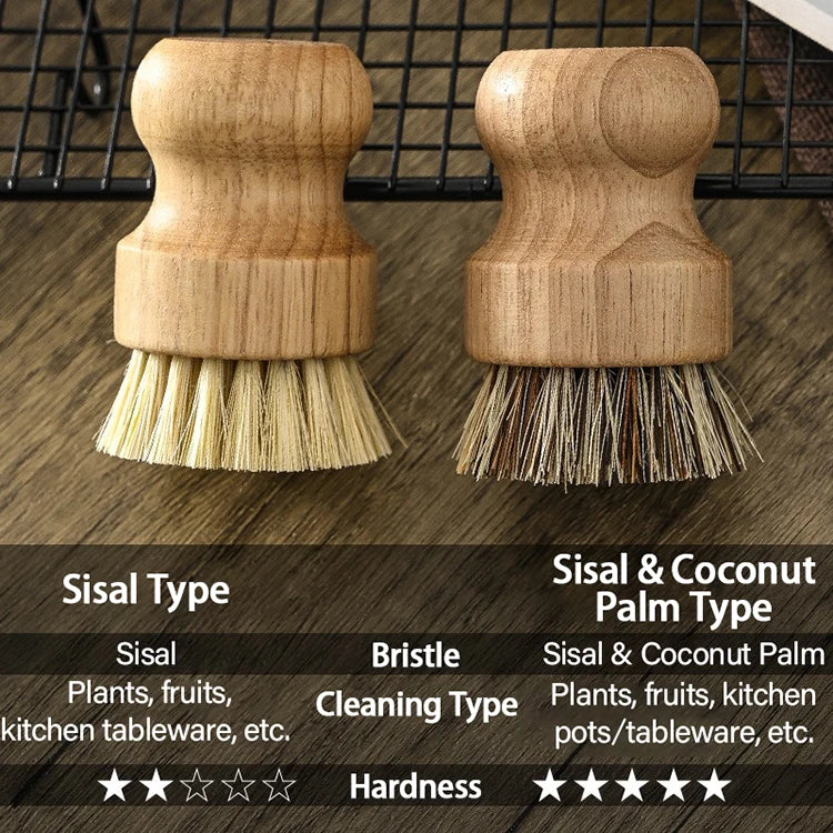Eco-Friendly Durable Cleaning Brush Wooden Dish Brush Natural