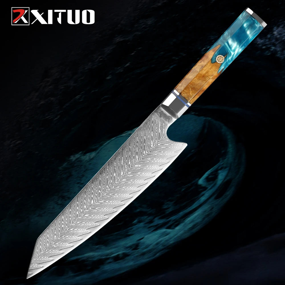 Japanese 67-Layer Damascus Steel Knife Utility Knife Meat