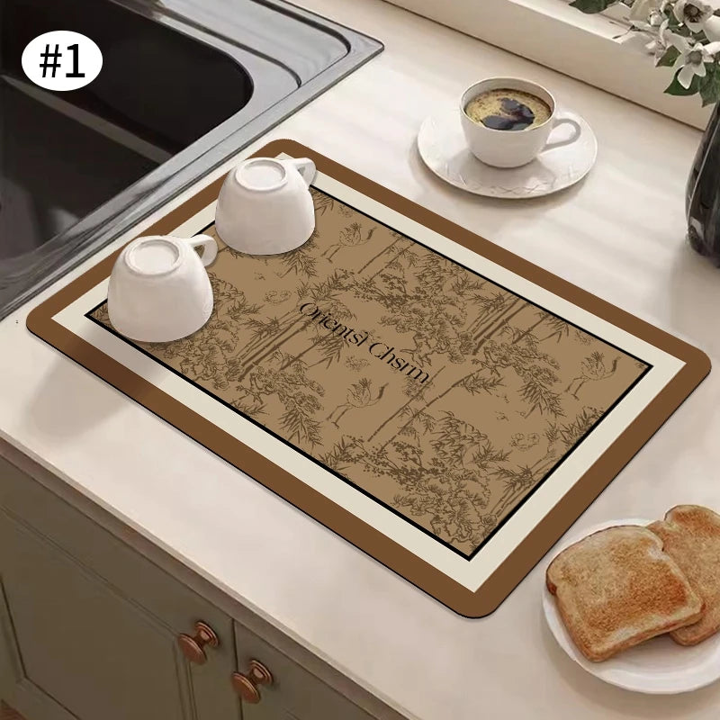 Dish Drying Mat Super Absorbent Draining Mat Large