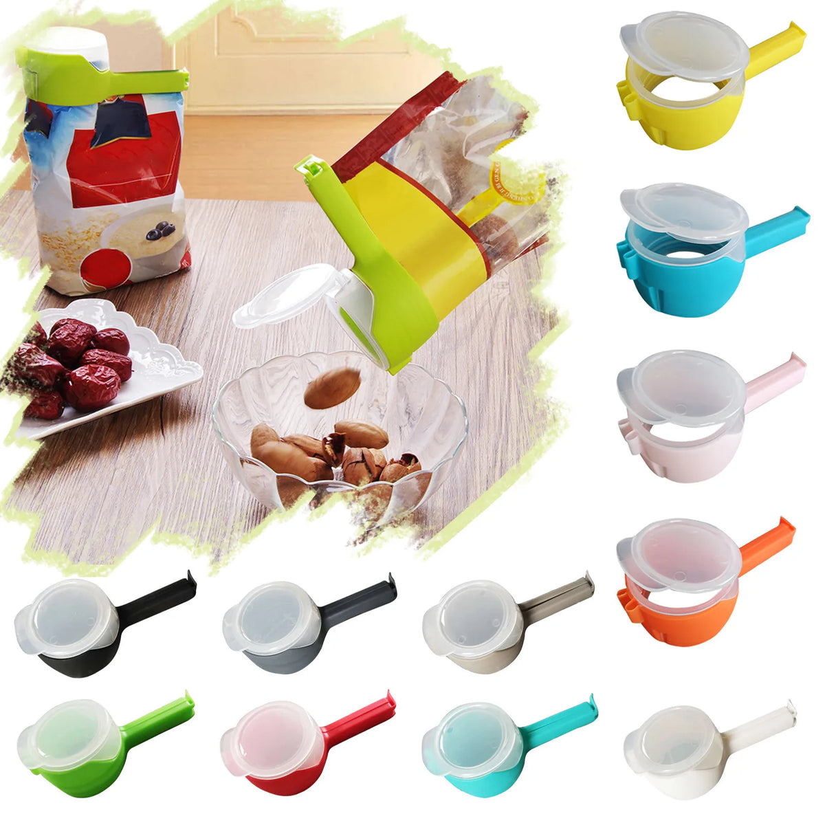 Bag Clips Food Storage Sealing Clips Pour Spouts