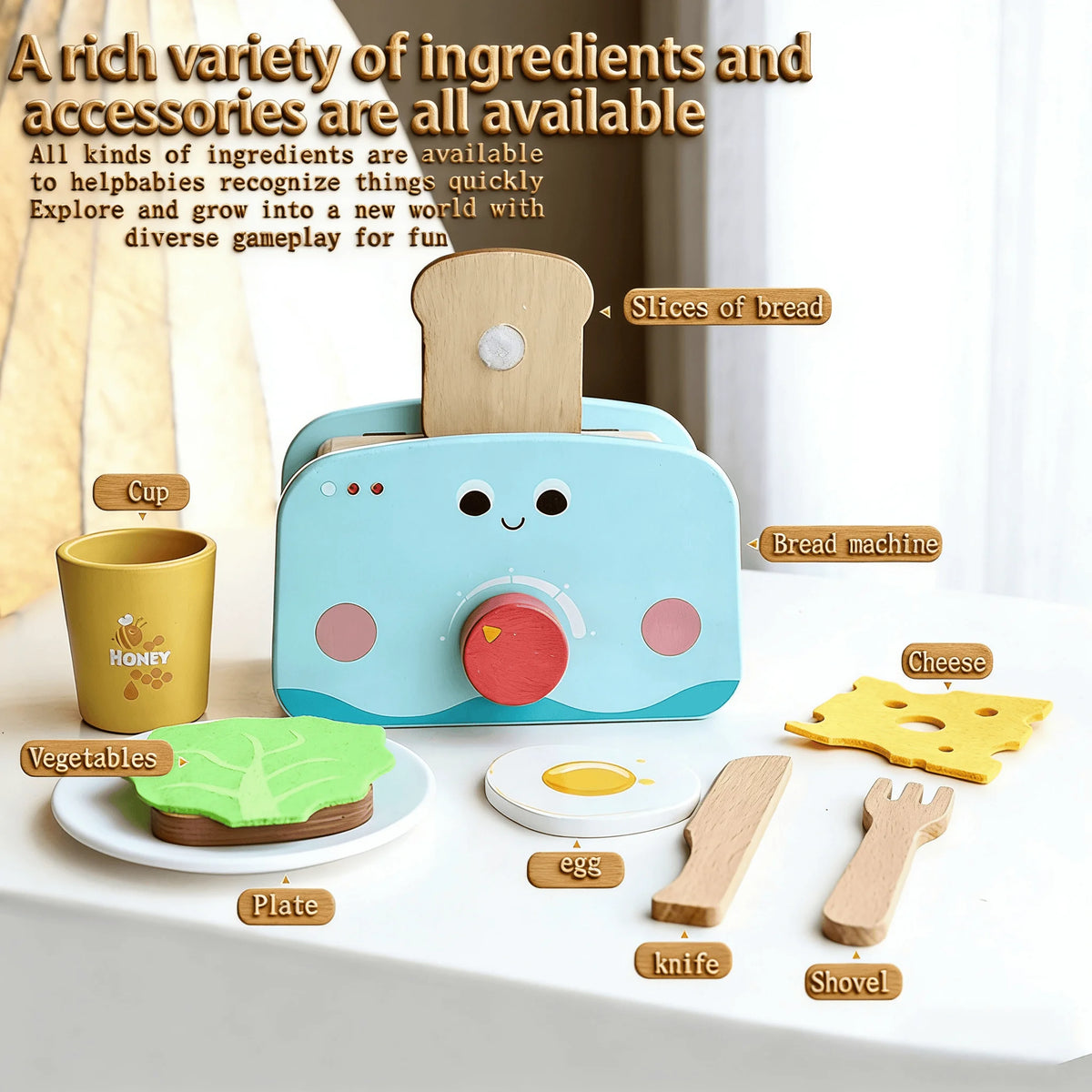 Hands-On Kids Helper Realistic Play Food & Interactive