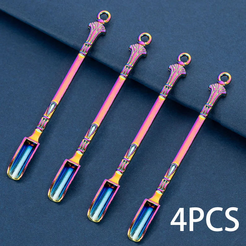 4pcs Metal Small Shovel Oil Spoon Creative Design