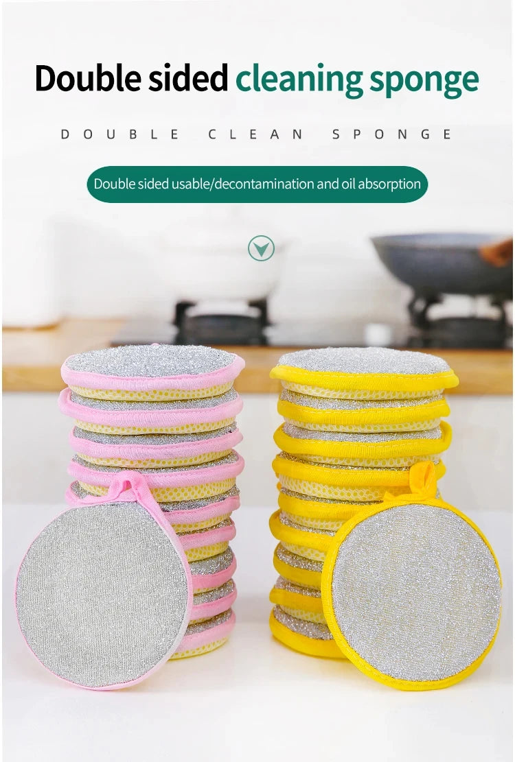 Dish Washing Sponge Dishwashing Magic Sponges Cloth Double-Sided