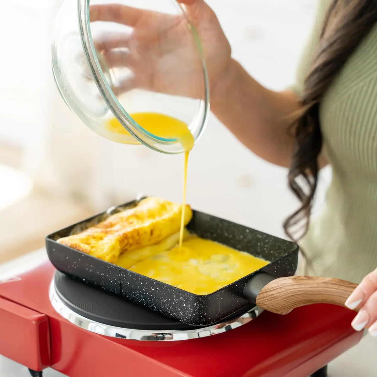 Non-Stick Omelette Pan Tamagoyaki Wok Japanese Egg Pan