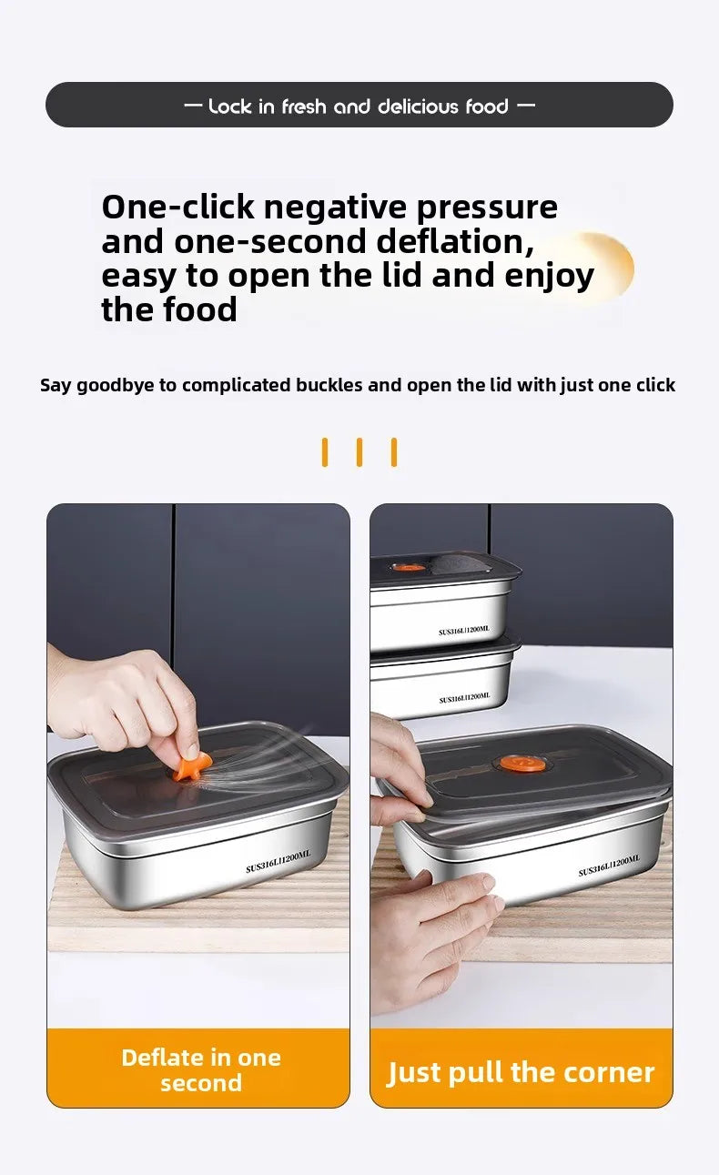 Food Grade 316 Stainless Steel Airtight Container Lid