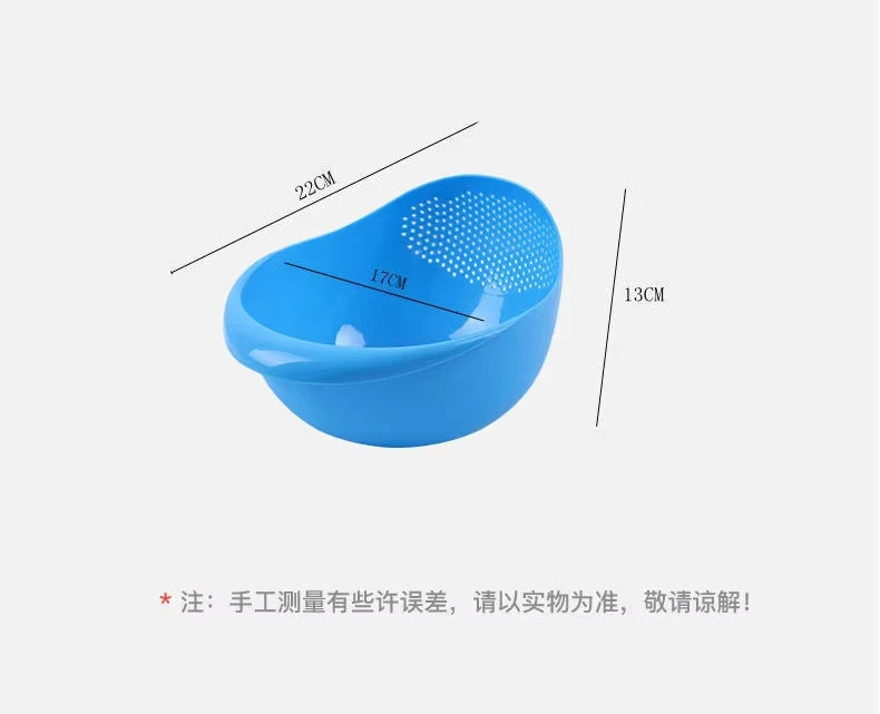 1pc - Plastic Drain Basket Filter Rice Bowl