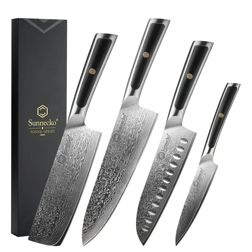 Sunnecko Damascus Steel Knives High Carbon Vg10 Core