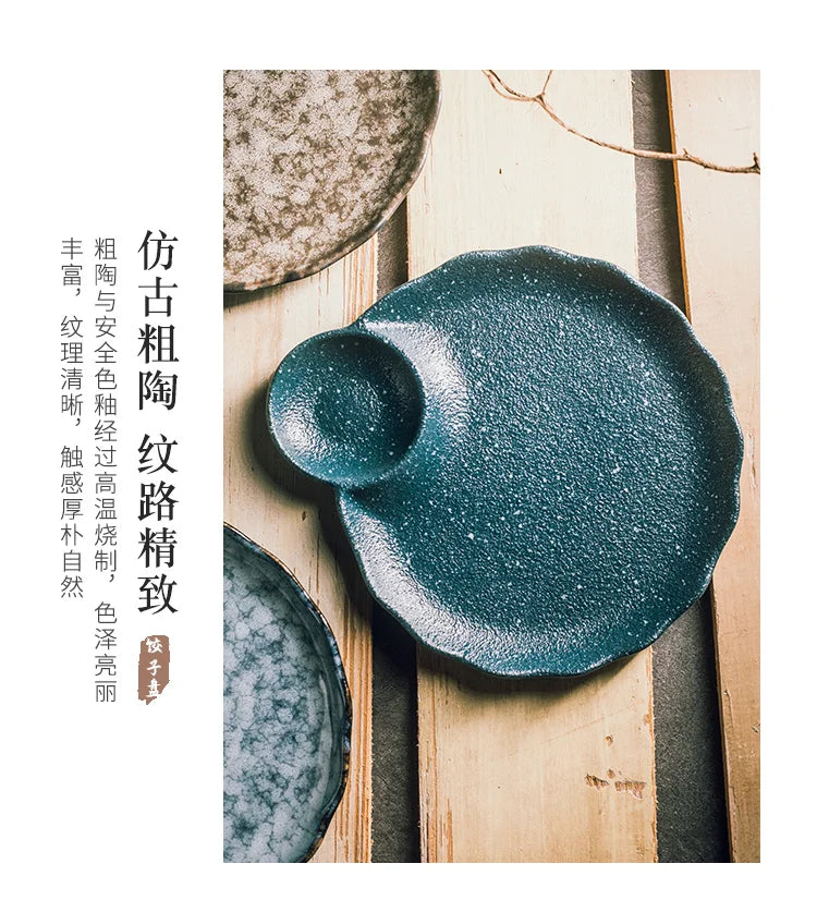 Japanese-Style Dumpling Plate High-Value Ceramic Creative