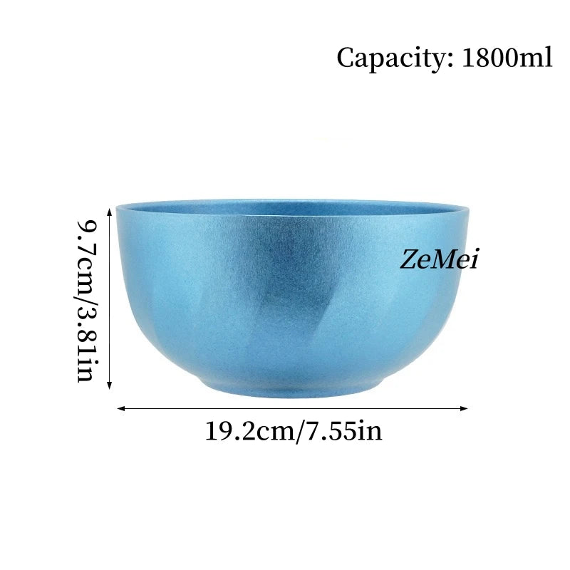 Pure Titanium Thickened Double-Wall Salad Bowl Multicolor