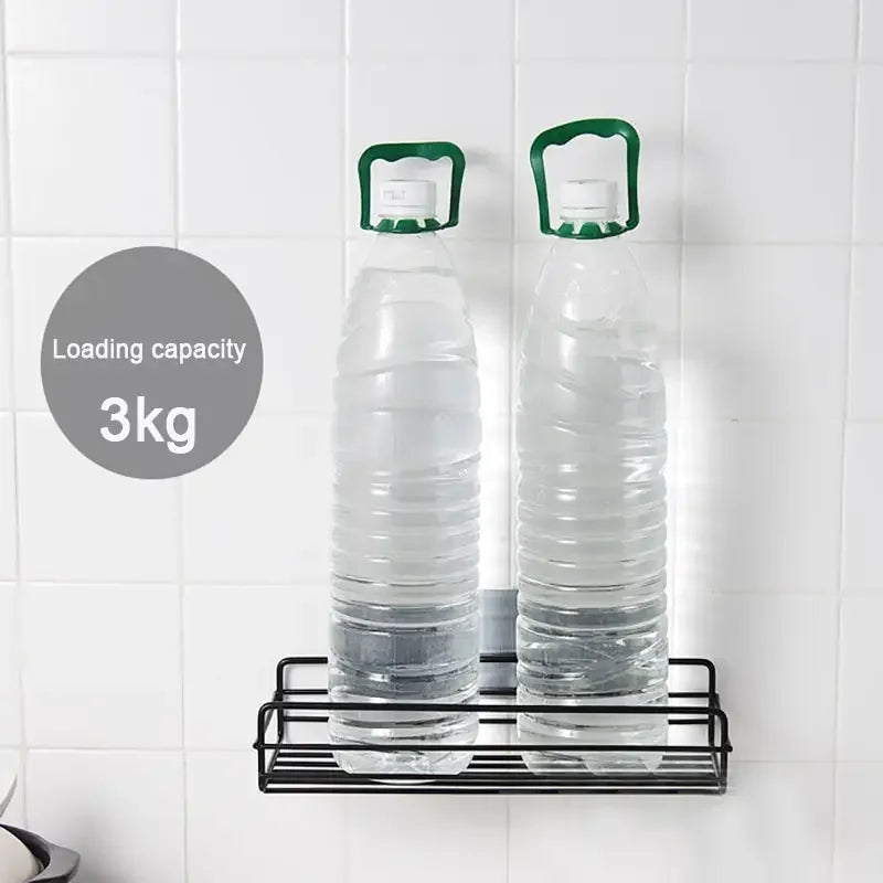 Bathroom Storage Rack Organizer Shelf Black Shelves Corner