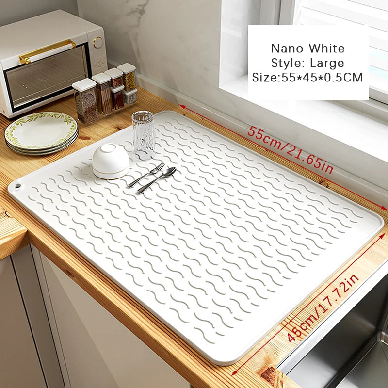Silicone Dish Drying Mat Heat Resistant Foldable Non-Slip