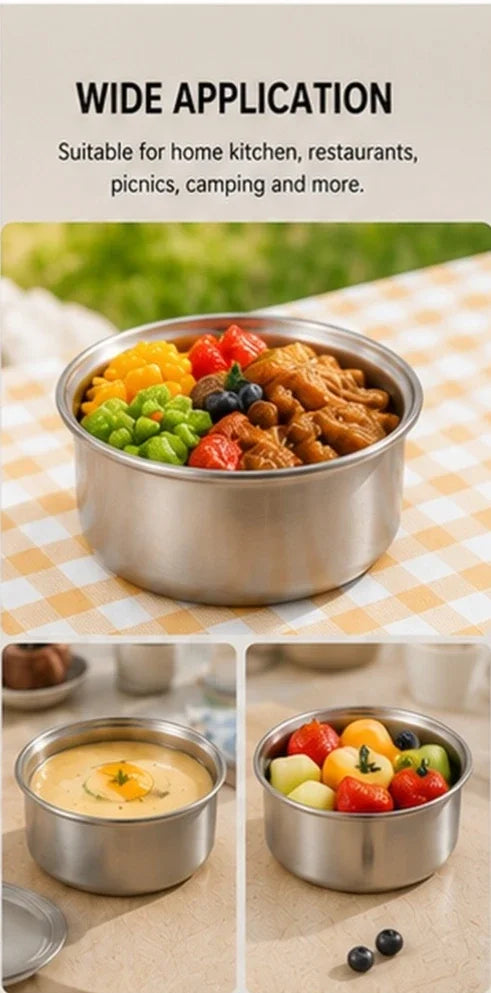 304 Stainless Steel Ramekin Lid Steamed Egg Baby