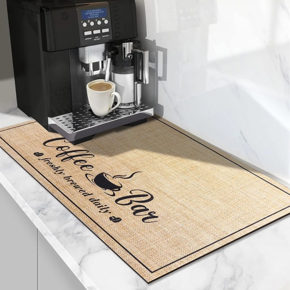 Coffee Bar Drying Mat Fashion Decor Non-Slip Heat