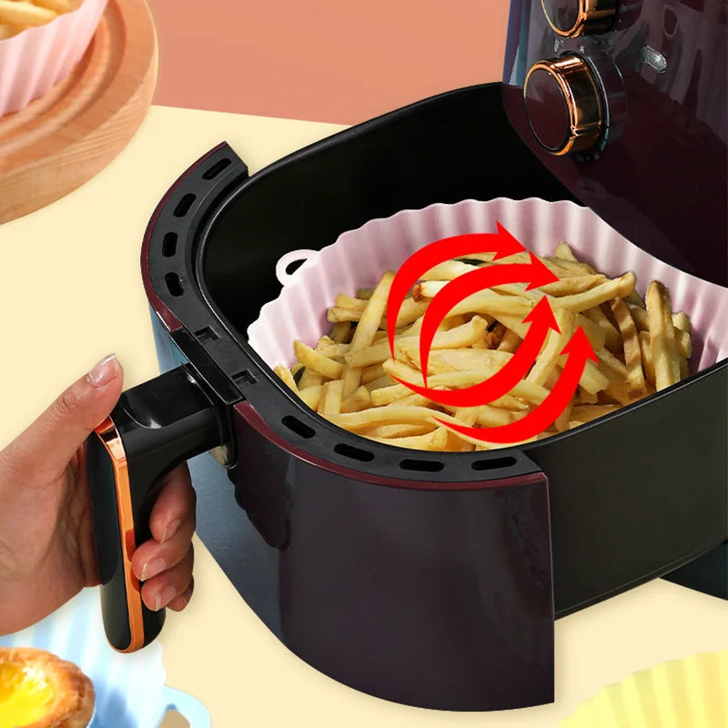 Silicone Air Fryer Liner Round Airfryer Oven Baking