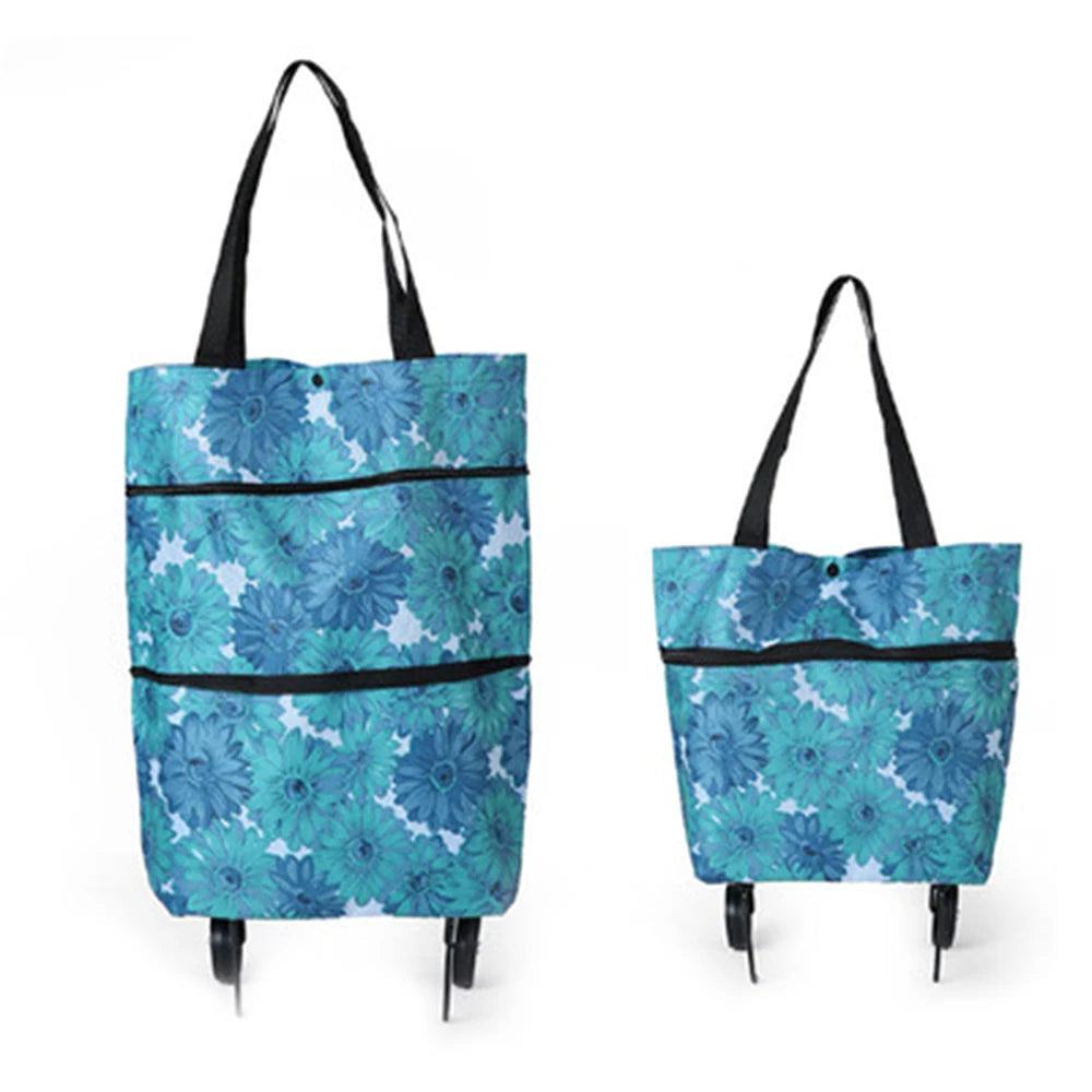 Foldable Shopping Trolley Bag Reusable Grocery Bags Food