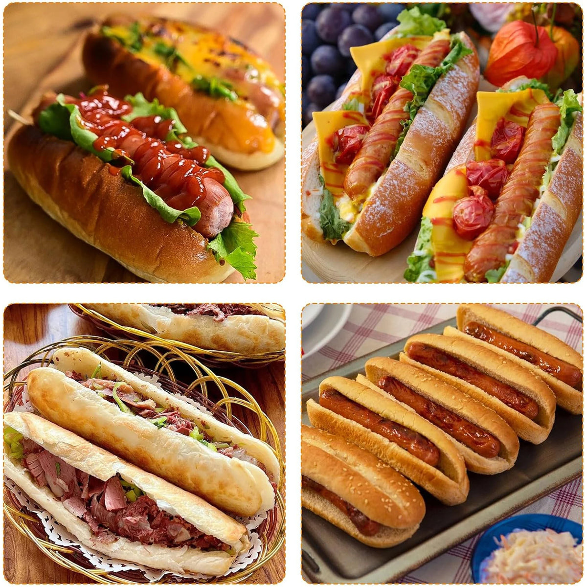 Silicone Long Strip Dog French Baguette Baking Tray