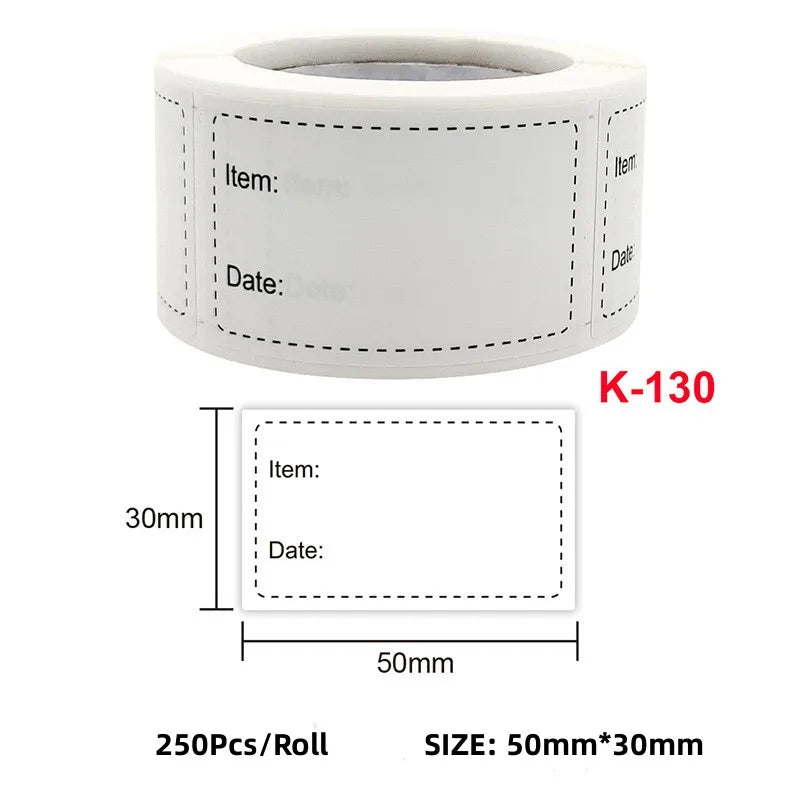 Date Roll Paper Label Waterproof Food Storage Stickers