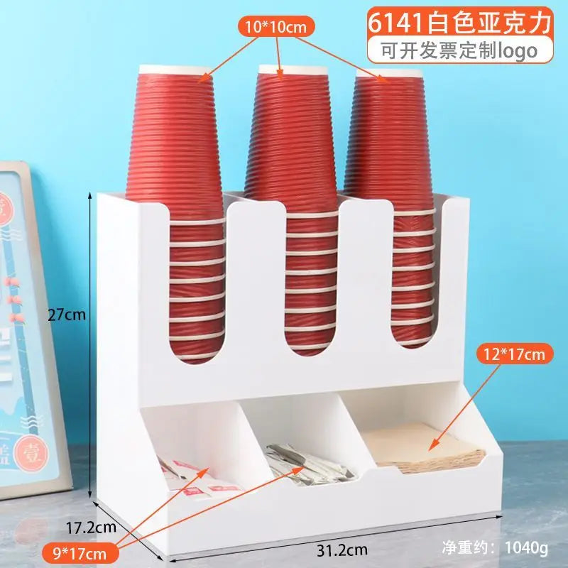 Creative Coffee Shop Bar Paper Cup Straw Storage