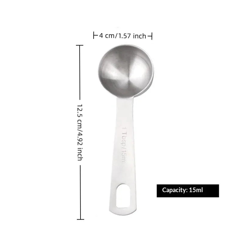 Stainless Steel Measuring Spoon 1/5/6 Scale Measuring Ruler