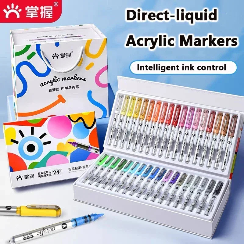 Grasp 120/1 Acrylic Markers Brush Pens Fabric Rock