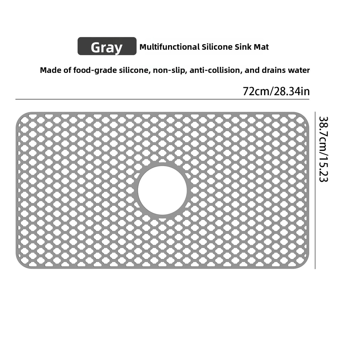 Sink Silicone Mat Anti-Scratch Honeycomb Pad Dishwashing Basin