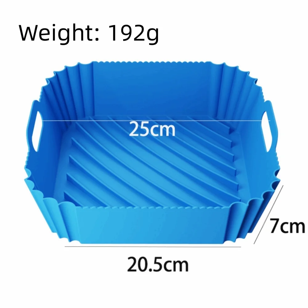 Large Size Silicone Airfryer Basket Liners Square Shape